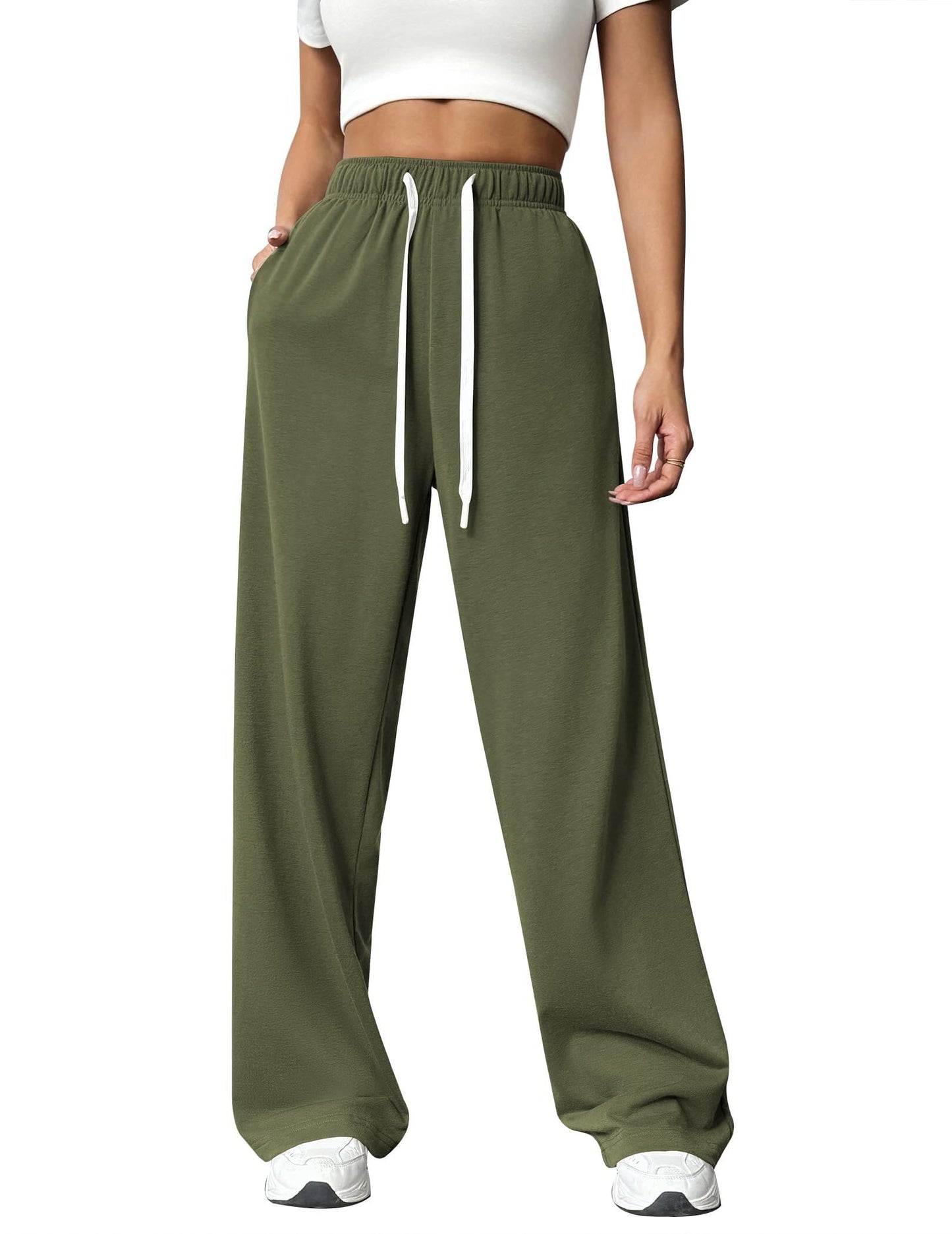 PINSPARK Women’s Jogger Pants – High-Waist Baggy Sweatpants