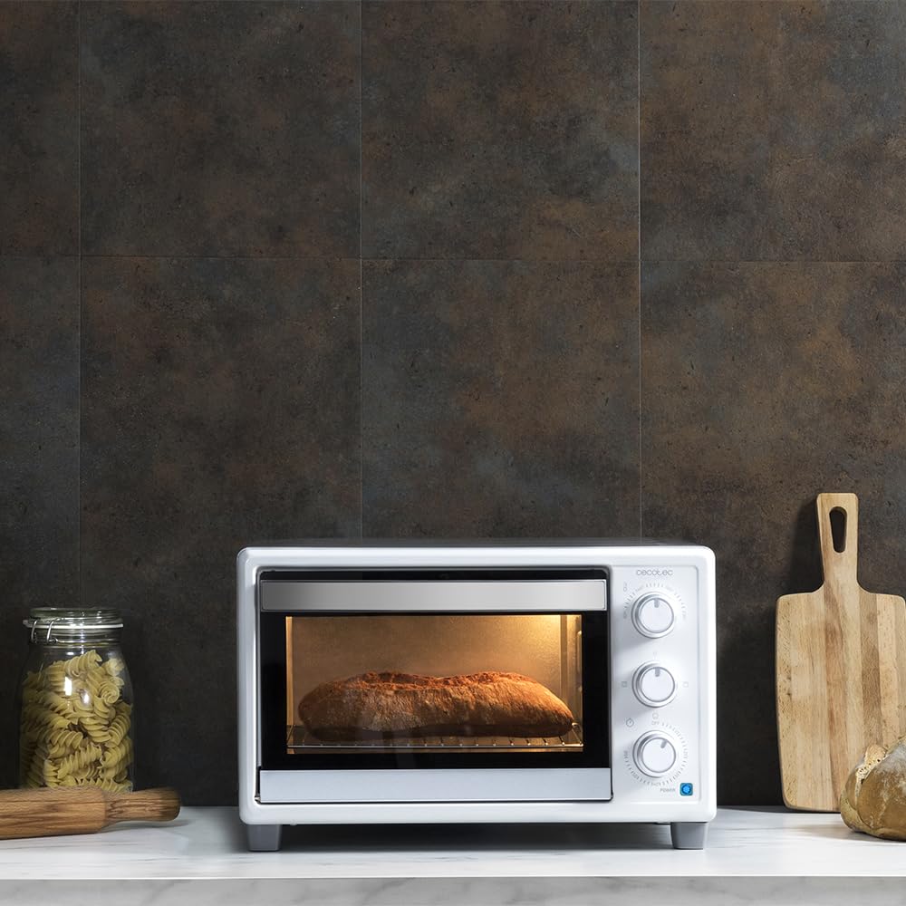 Cecotec Tischofen Bake&Toast 1090 Black, 10 L, 1000 W, 60-Minuten-Timer, Temperaturregelung bis zu 230ºC, Backblech, Grillrost und Zange mit Griff