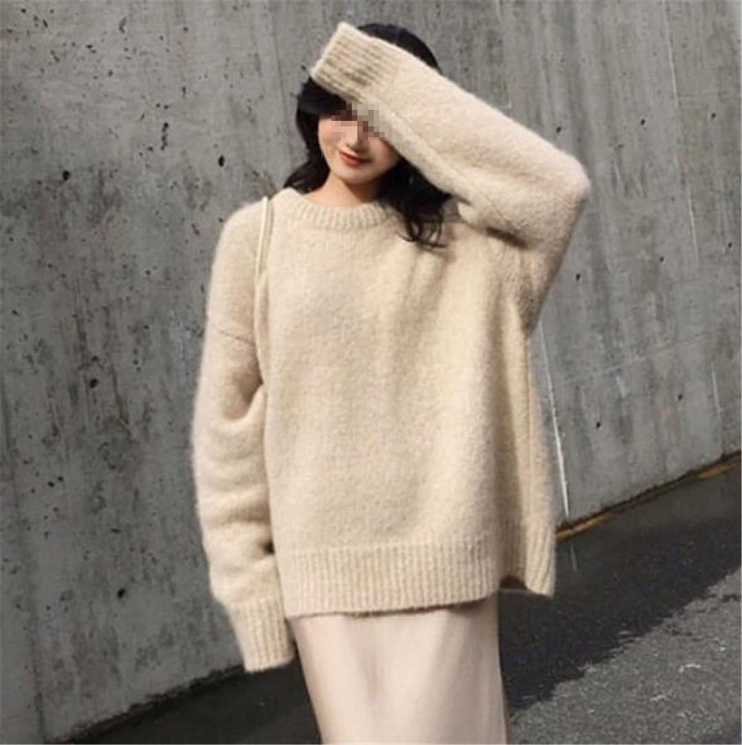 Alloaone Women's Oversized Cashmere Wool Knit Sweater