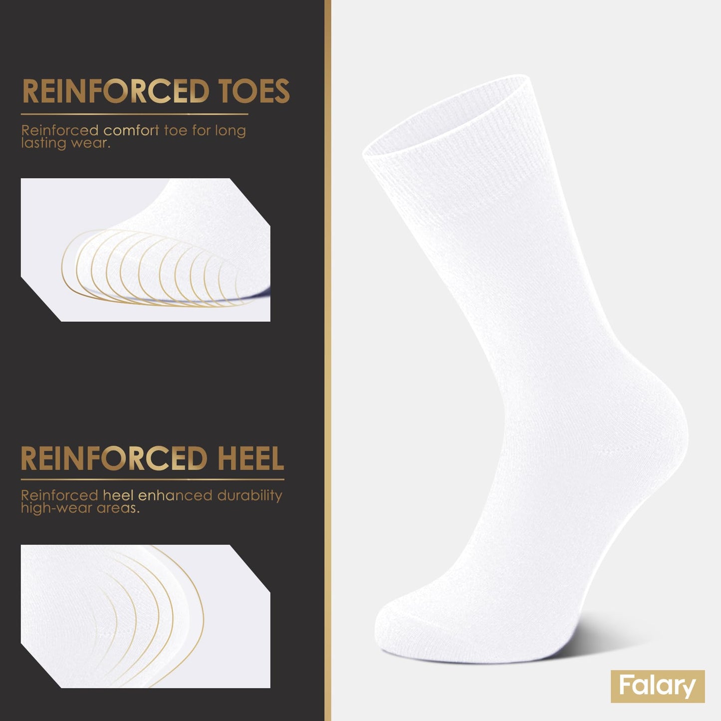 FALARY 12 Pairs Men’s Cotton Socks