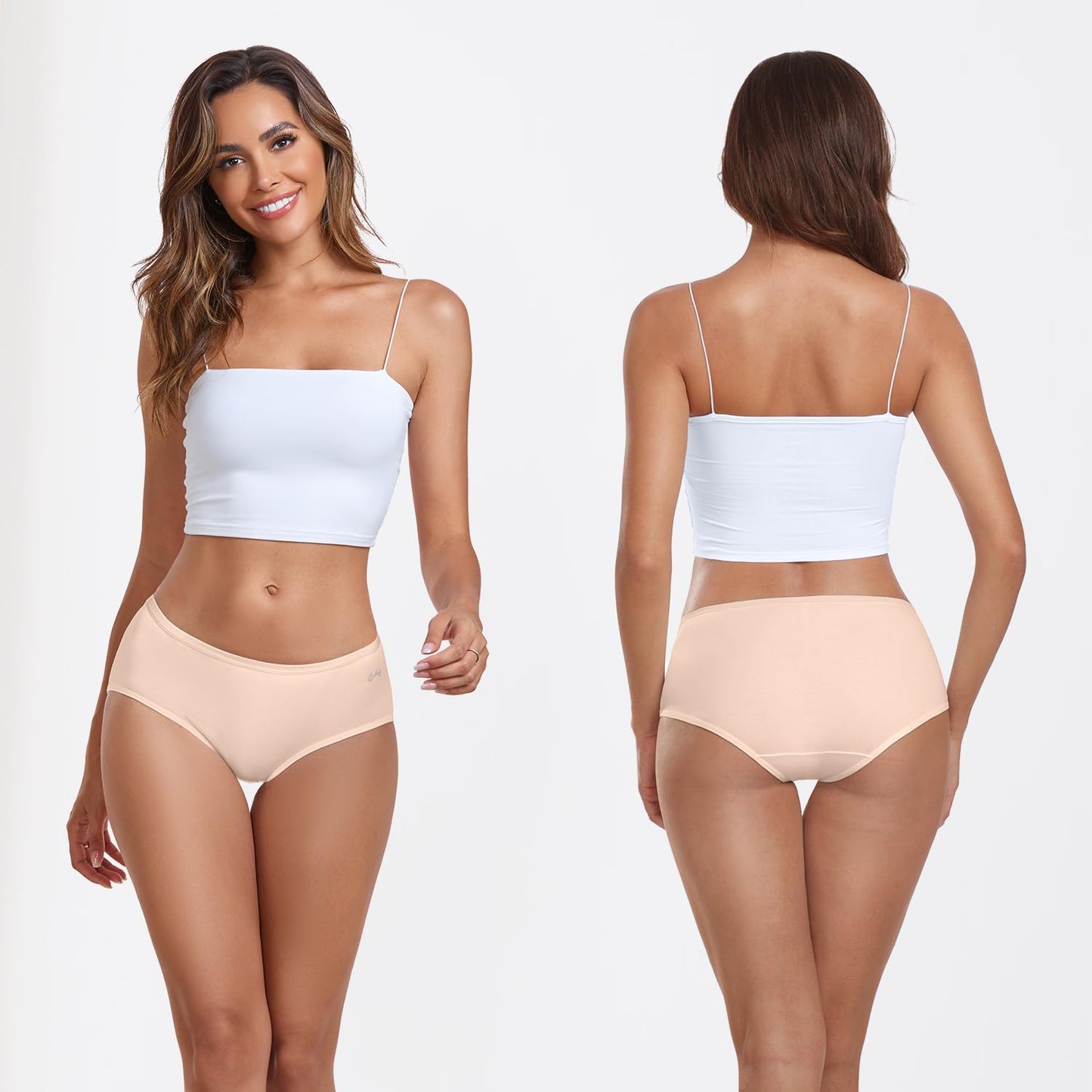 Coskefy Women’s Underpants 6-Pack Soft Cotton