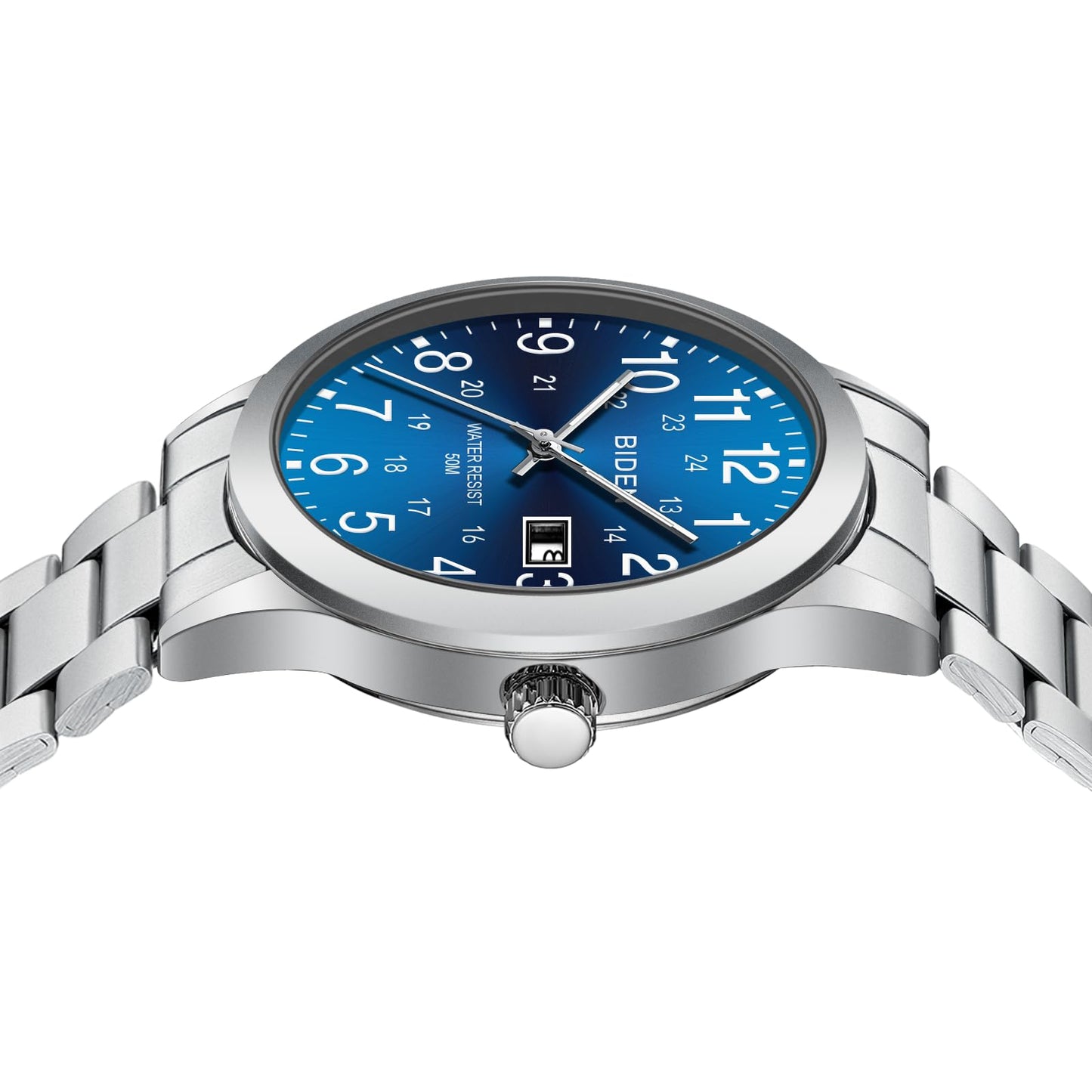 LN LENQIN Uhren Herren Edelstahl Uhren für Männer Analog Quarz Herren Uhr 30M Wasserdicht Armbanduhr Herren Mode Casual Designer Uhr