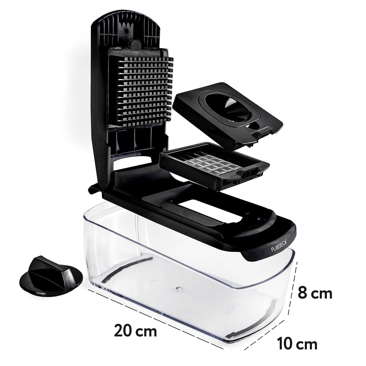 Gemüseschneider Spiralschneider Gemüsehobel - Gemüse Schneider Zwiebelschneider Kartoffelschneider Obstschneider - Vegetable Chopper Cutter Dicer (4-in-1 - Weiß)