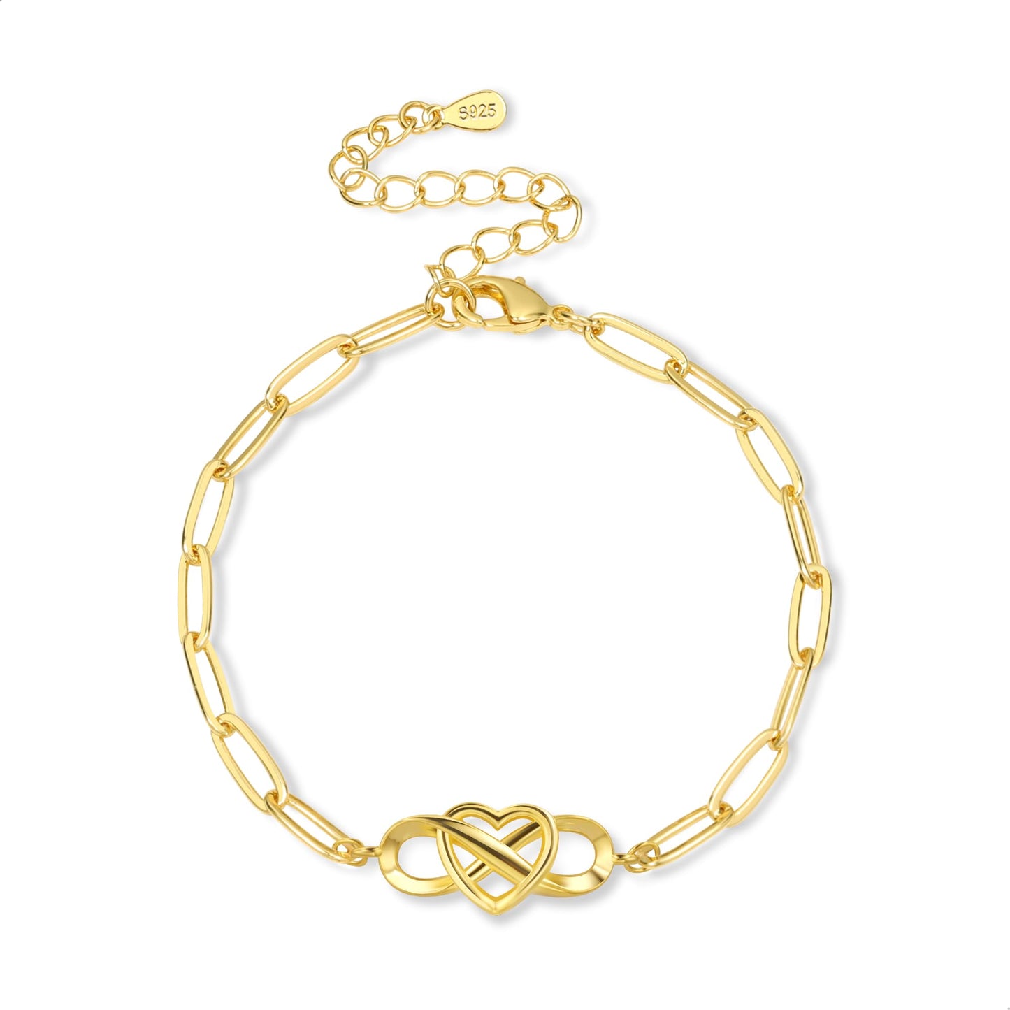 ASH'S CHOICE Double Heart Chain Bracelet
