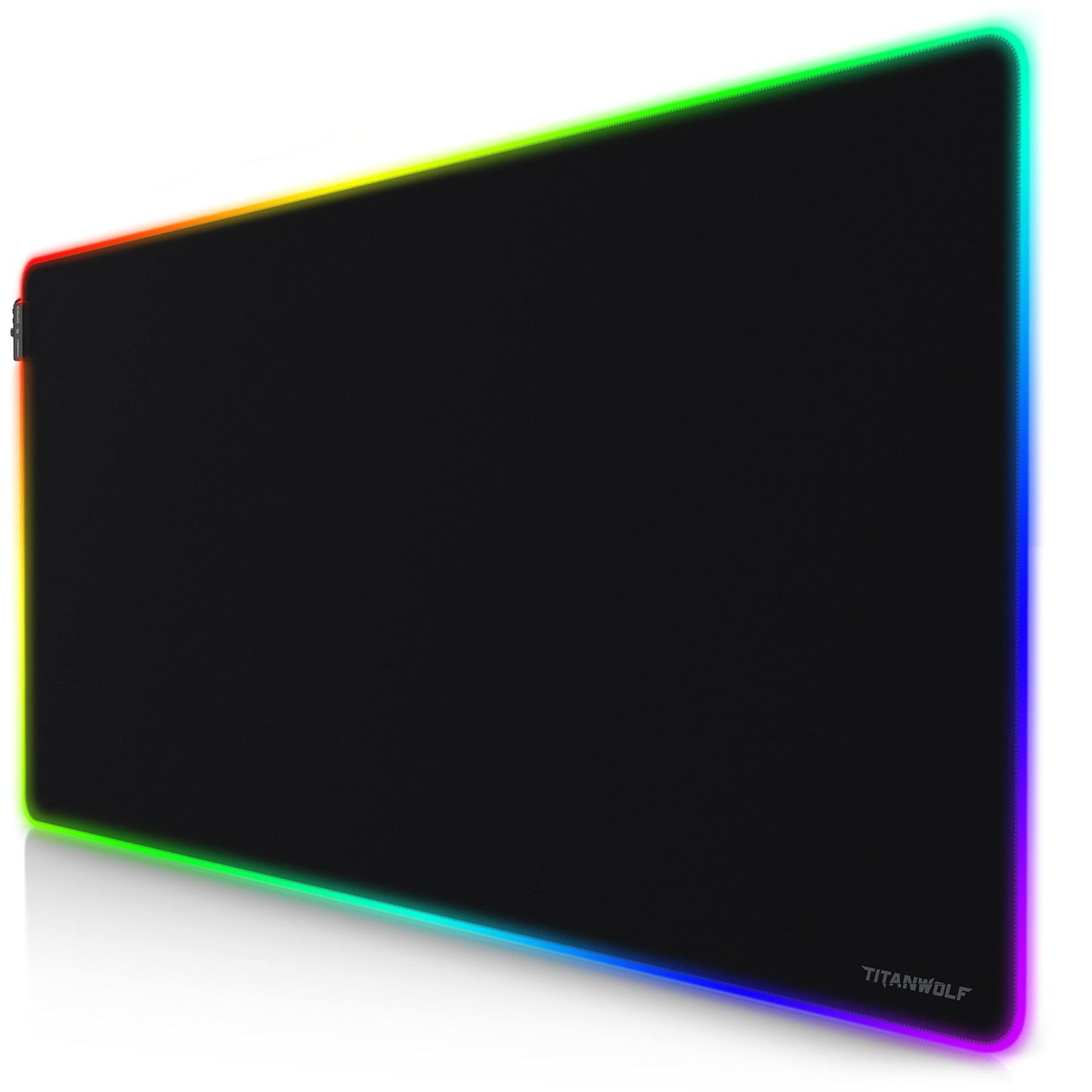 TITANWOLF - RGB Gaming Mauspad - LED Schreibtischunterlage - 800x300 mm - XXL Mousepad - LED Multi Color - 11 Beleuchtungs-Modi - 7 LED Farben Plus 4 Effektmodi - abwaschbar - Stars