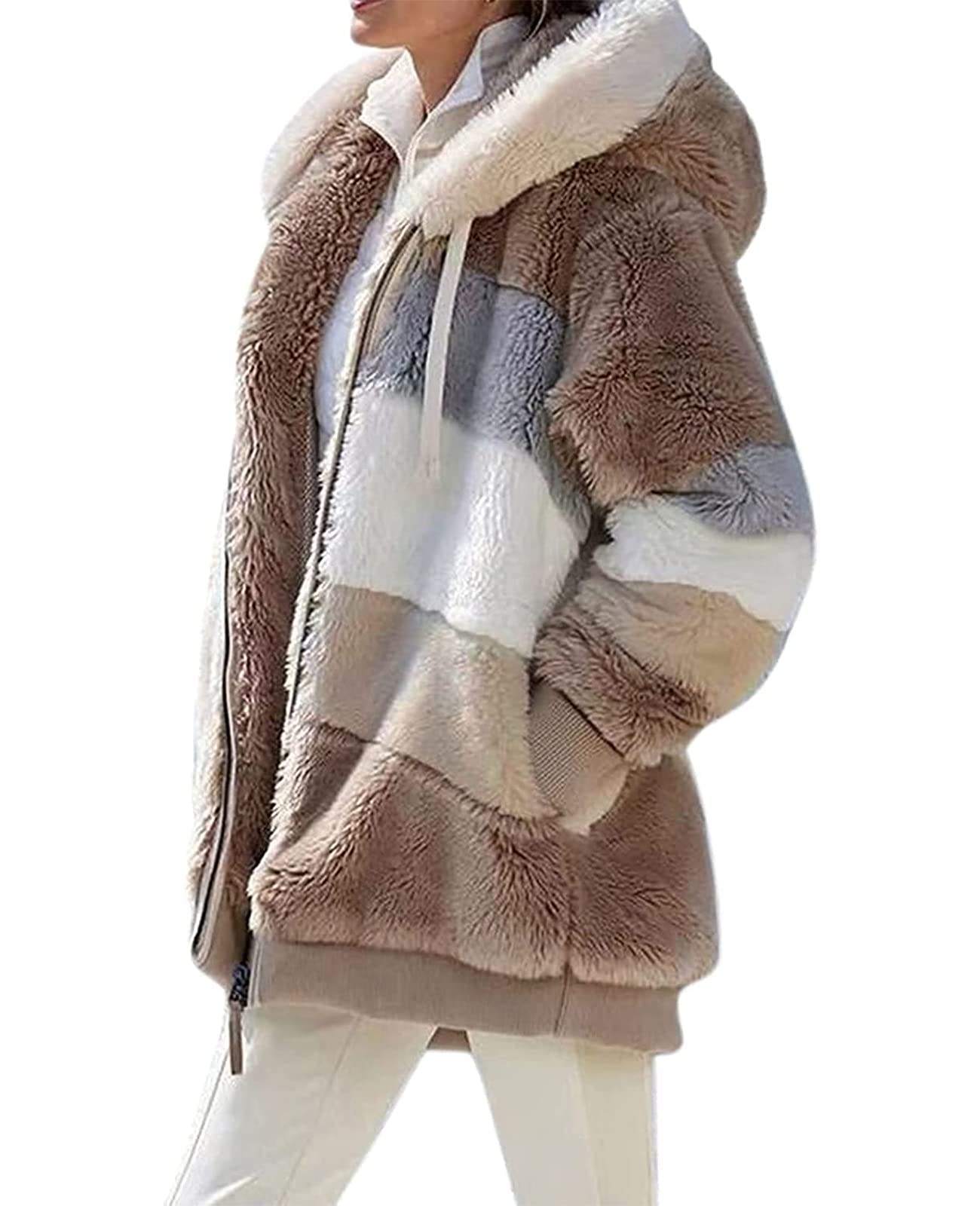 Women’s Plush Fleece Hooded Jacket