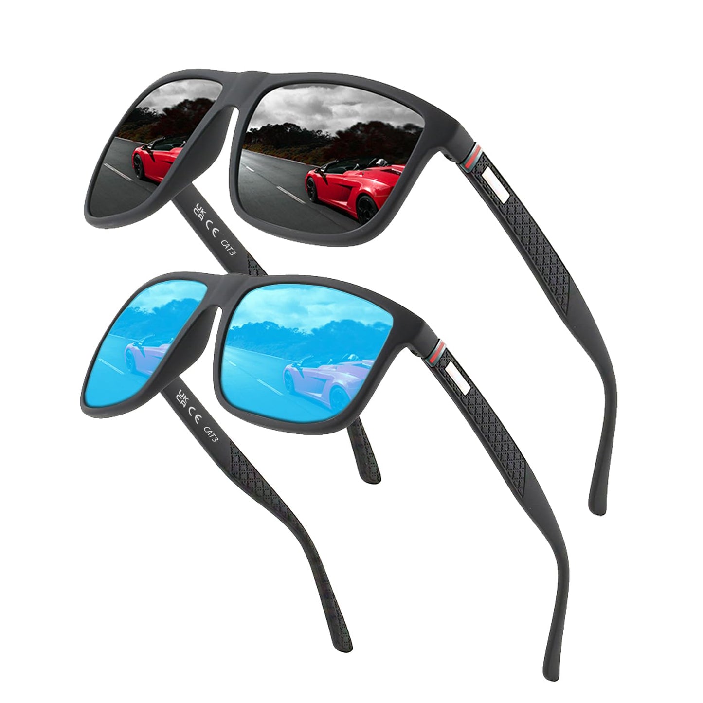 Perfectmiaoxuan Polarisierte Sonnenbrille Herren/Damen ; Vintage/Klassisch/Elegant Brillengestell; HD-Pilotobjektive; Golf/Fahren/Angeln/Reisebrille/Outdoor-Sportarten Mode Sonnenbrille