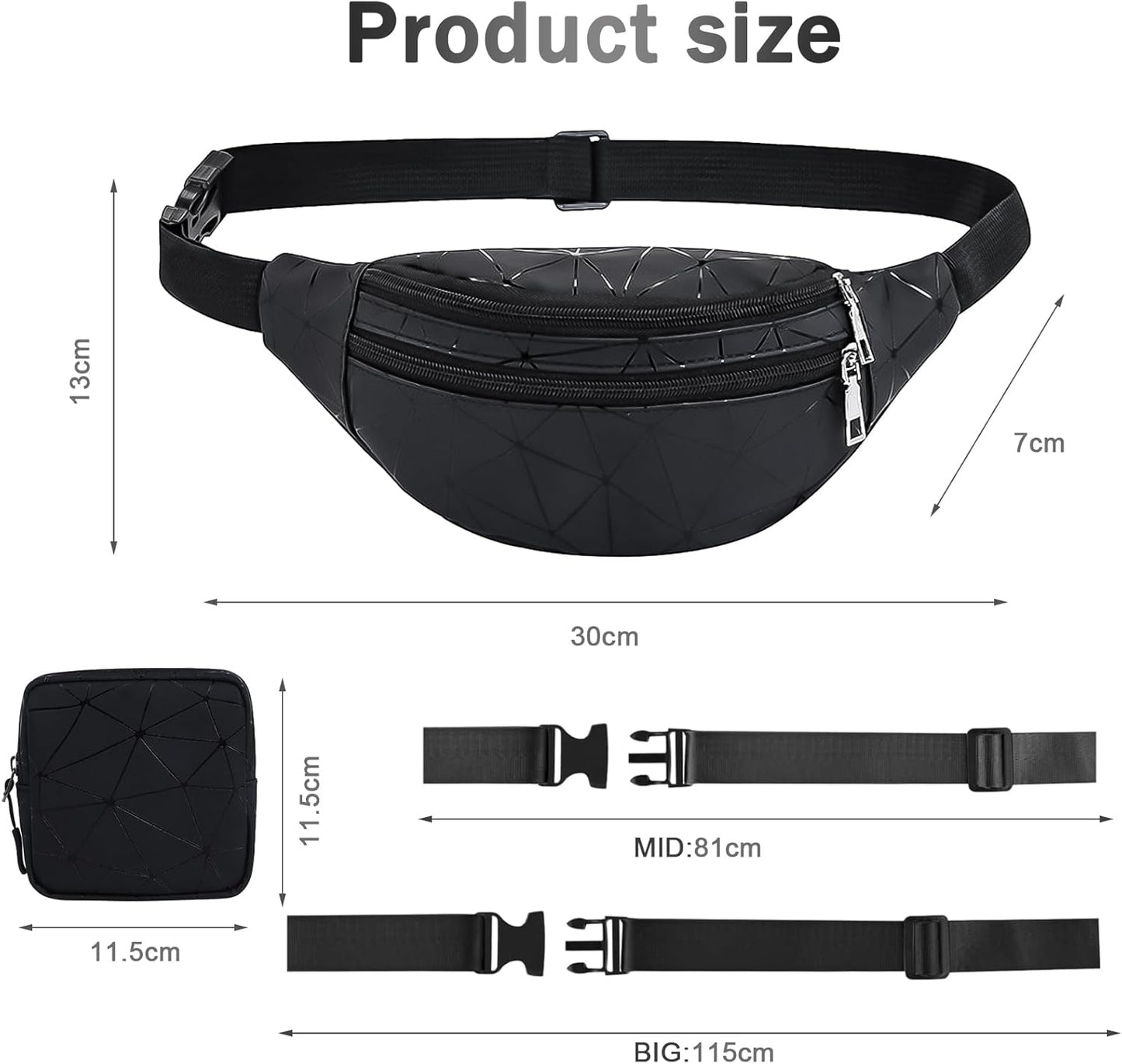Holographic Kids Fanny Pack – Stylish Waist Bag for Girls & Women