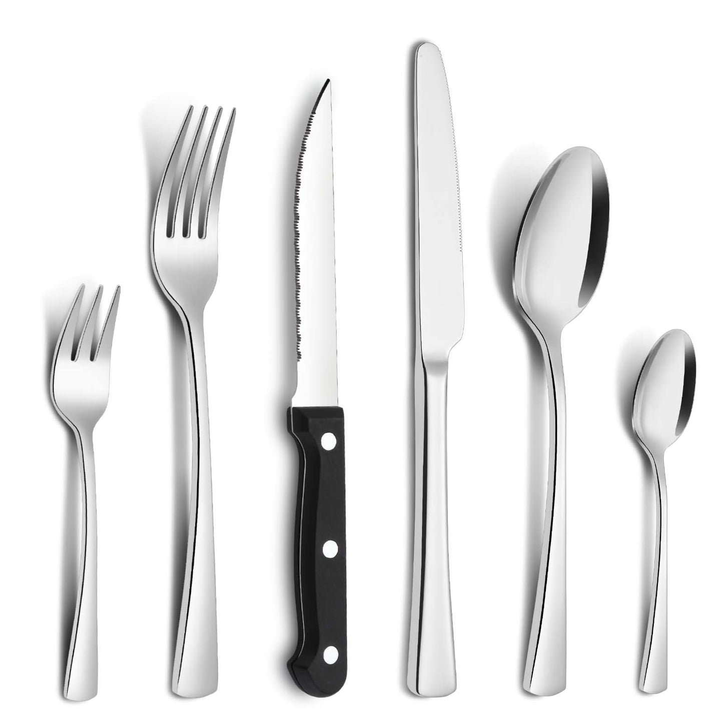 Bestdin Besteck Set 6 Personen, 30 teilig Edelstahl Besteckset, Essbesteck Set mit Messer Gabel Löffel, Hochwertiges Edelstahlbesteck, Spülmaschinenfest.