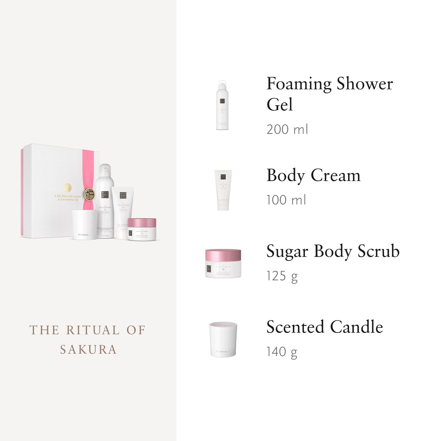 RITUALS The Ritual of Sakura Gift Set Medium Luxurious Body Care with Rice Milk Cherry Blossom