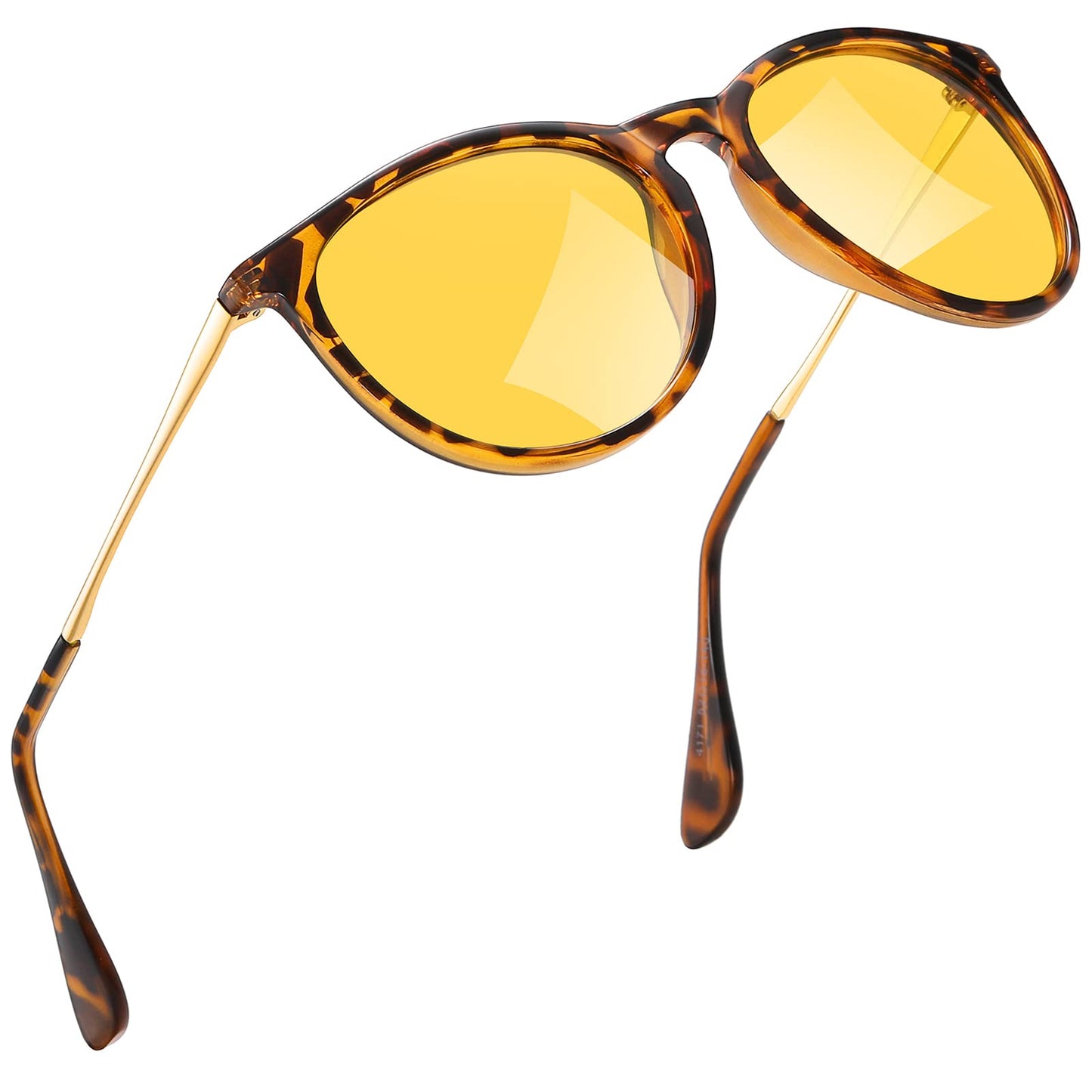 kunchu Sonnenbrille-Damen-Polarisierte-Sonnenbrille-Rund-UV400-im-Retro-Sonnenbrille-für-Damen & Herren Schutz Vintage