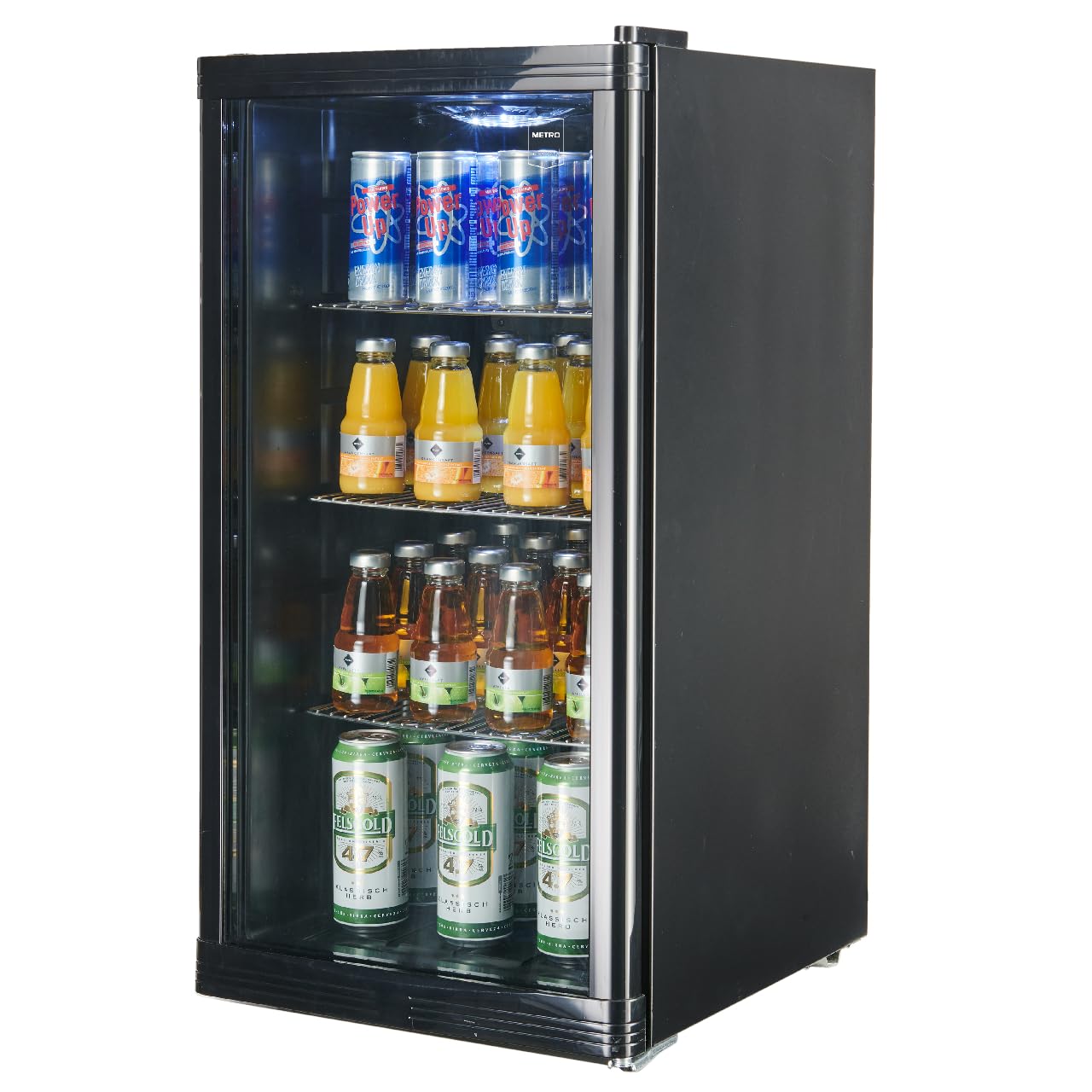 METRO Professional Minibar GPC1046, stainless steel/glass, 46 L, black