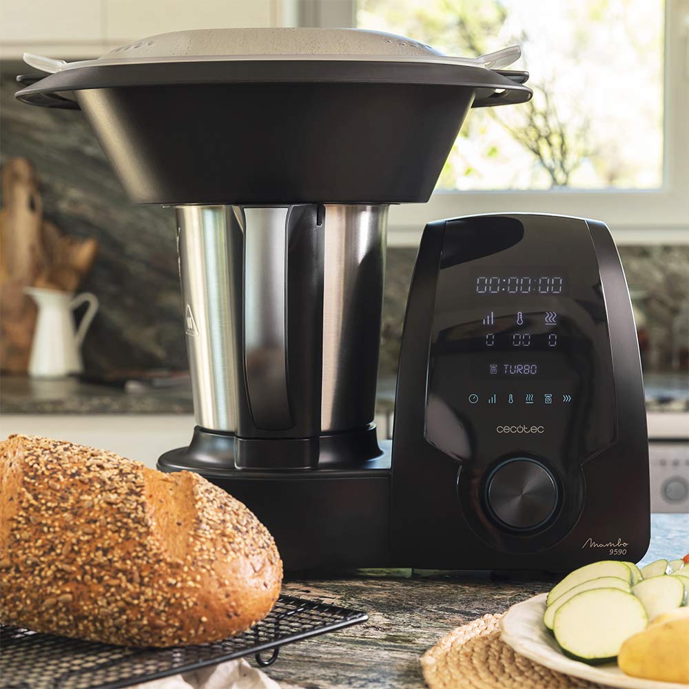 Cecotec Mambo 11090 Multifunctional Kitchen Robot 1600 W, 37 Functions, App, Scale and 3.3 Litre Stainless Steel Jug, Dishwasher Safe, Recipe Book and Accessories