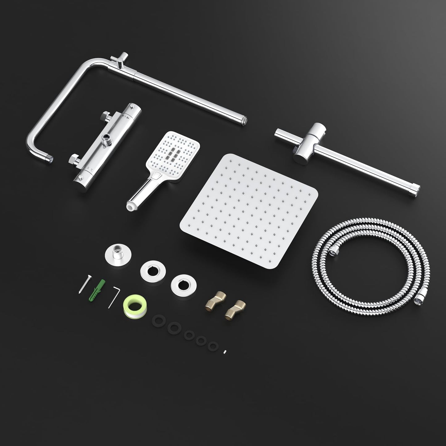 Rainsworth Thermostatic Shower System Round Rain Shower Set