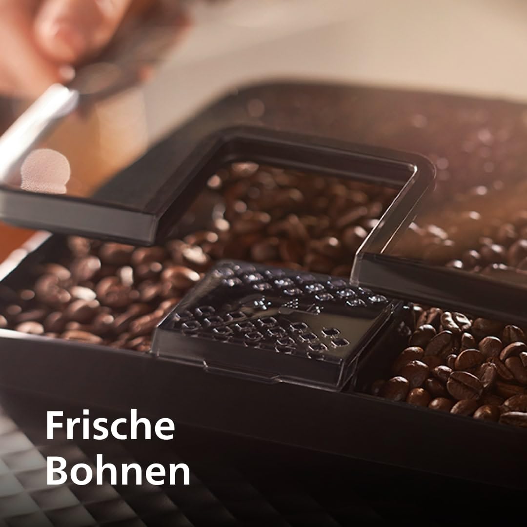 Philips Serie 2200 Kaffeevollautomat – 2 Kaffeesorten, Klassischer Milchaufschäumer, Intuitives Touchdisplay, 100% Keramikmahlwerk, mattes Schwarz