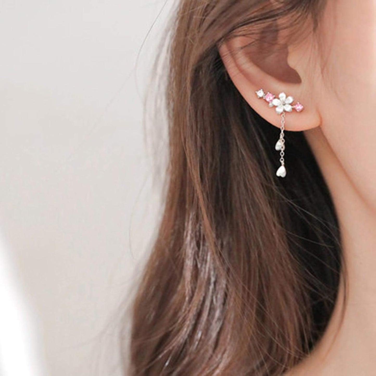Cherry Blossom Flower Earrings for Women
