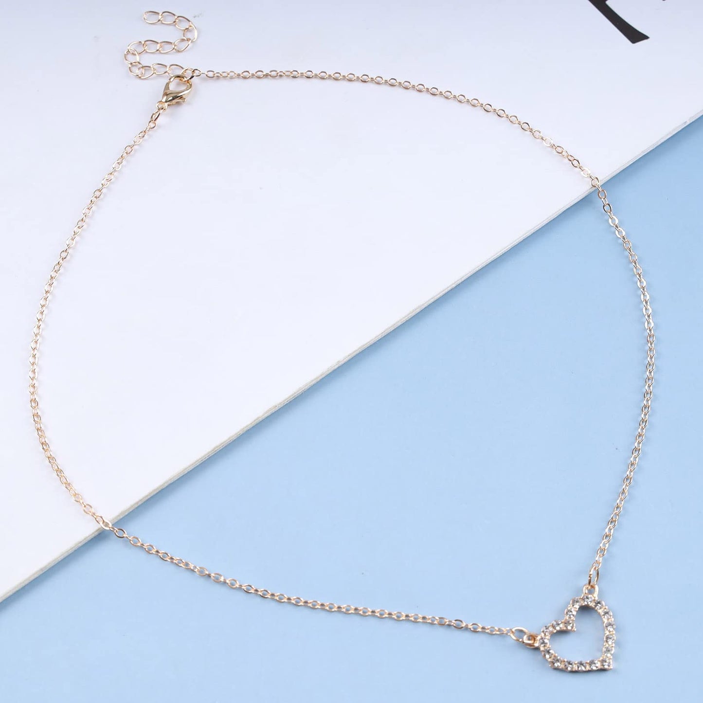 Atentuyi Tiny CZ Heart Pendant Necklace