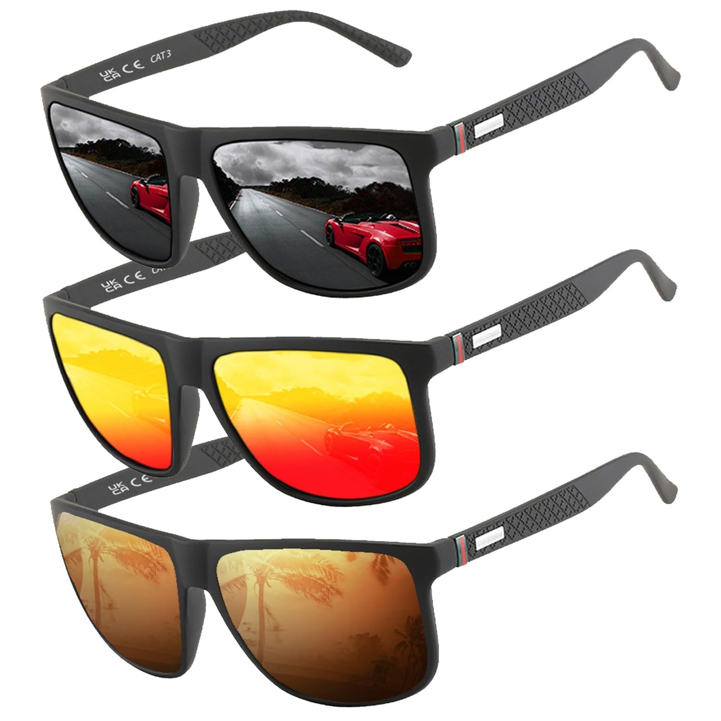 Perfectmiaoxuan Polarisierte Sonnenbrille Herren/Damen ; Vintage/Klassisch/Elegant Brillengestell; HD-Pilotobjektive; Golf/Fahren/Angeln/Reisebrille/Outdoor-Sportarten Mode Sonnenbrille
