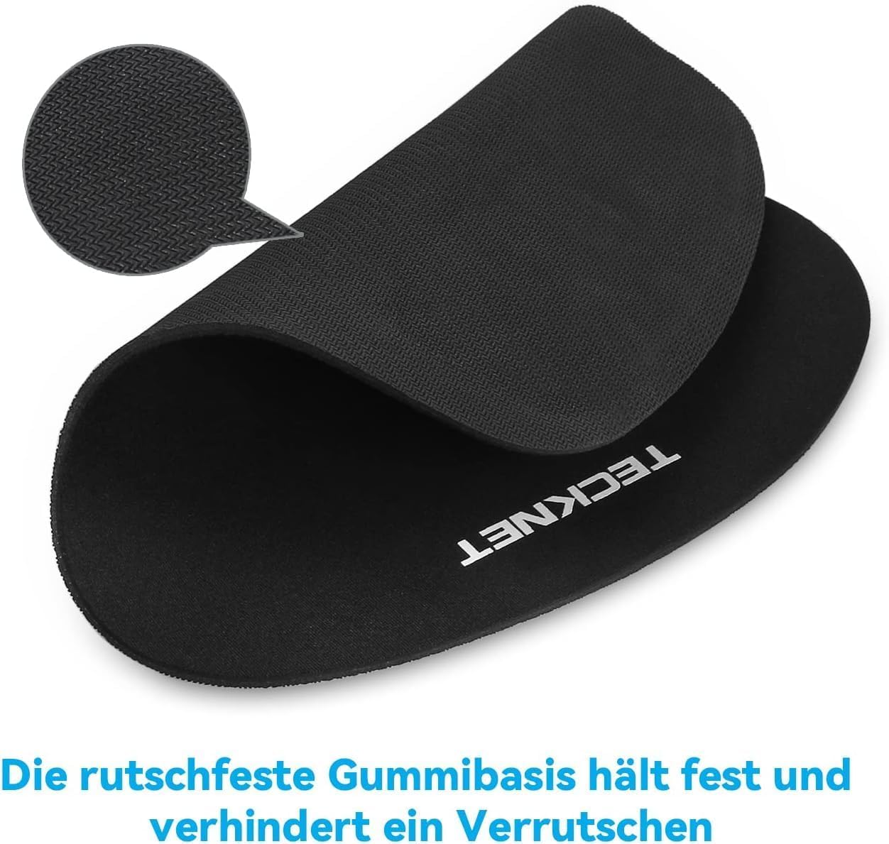 TECKNET Mauspad mit Gelkissen, Memory Foam Mousepad Ergonomisches Wasserdicht Komfort Mausmatte mit Handgelenkpolster Handauflage für Alle Maus Offfice Heim Computer Laptop
