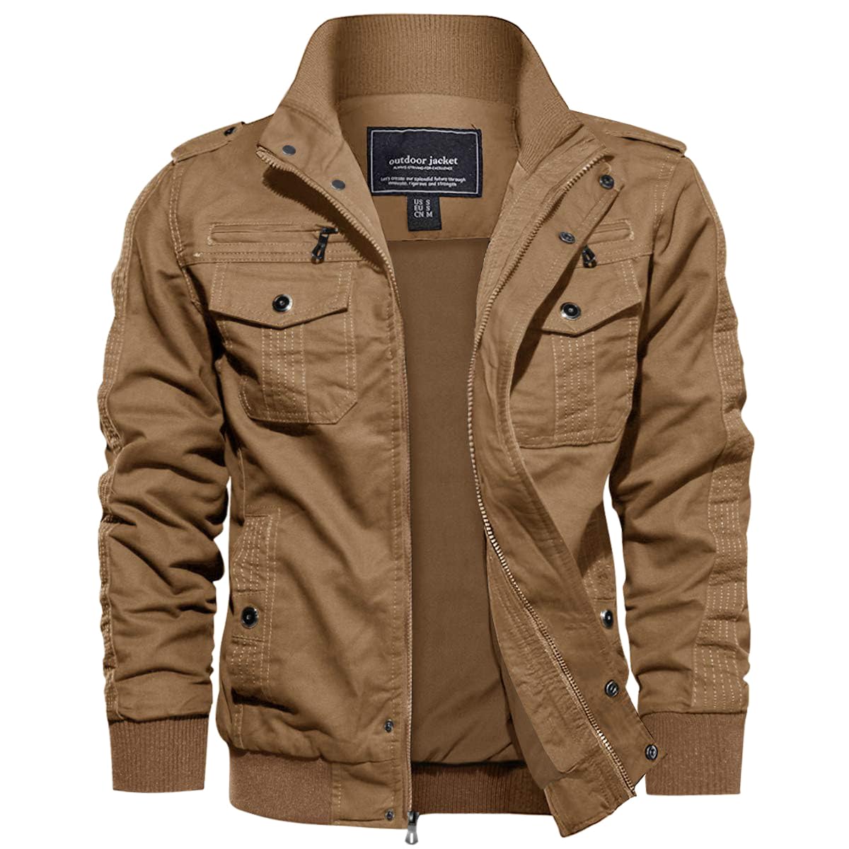 EKLENTSON Men’s Utility Jacket – Lightweight Spring Cargo Jacket