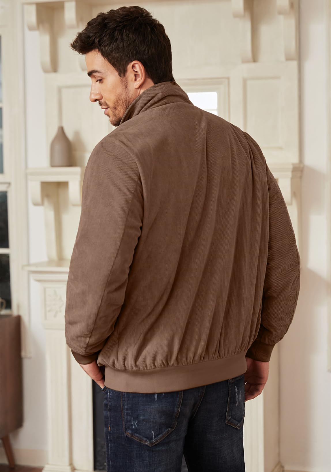 Men’s Corduroy Jacket – Fleece-Lined Winter Coat