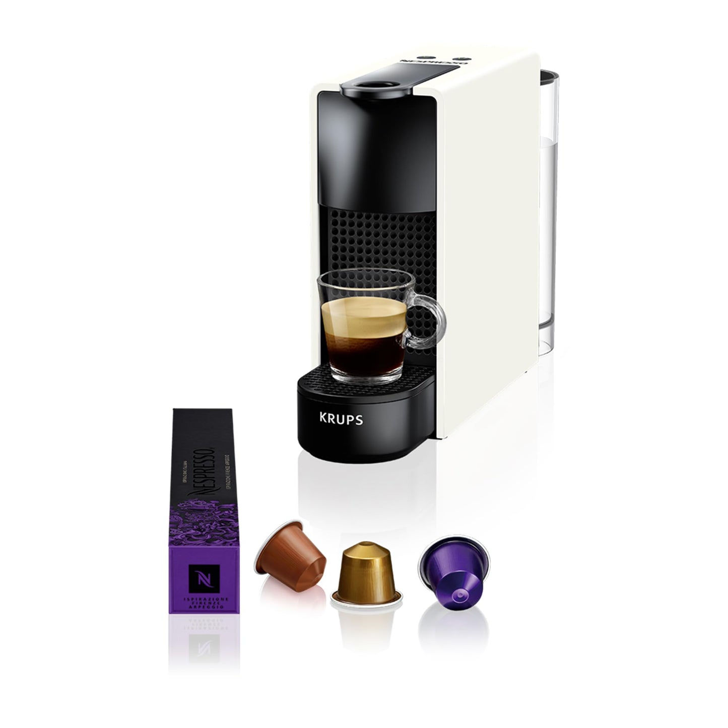 Krups Nespresso Essenza Mini XN1108 Kaffeekapselmaschine | 19 bar | Energiesparmodus | 1260 W|0,6 Liter | 8.03 x 3.31 x 12.99 cm|schwarz