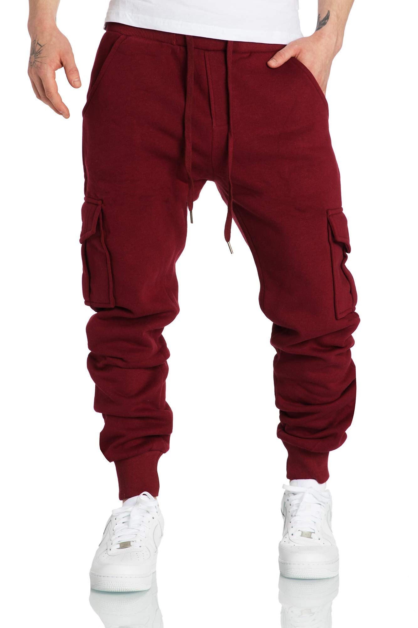 Amaci&Sons Men’s Cargo Jogger Sweatpants – Athletic Training Pants