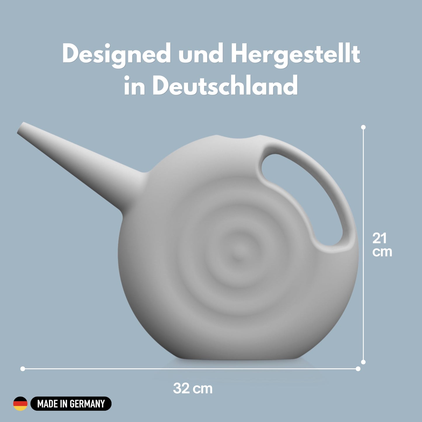 Blowmold.Design Gießkanne in Schwarz – 2 Liter Giesskanne Robust für Innen und Außen - Perfekt für Zimmerpflanzen & Garten