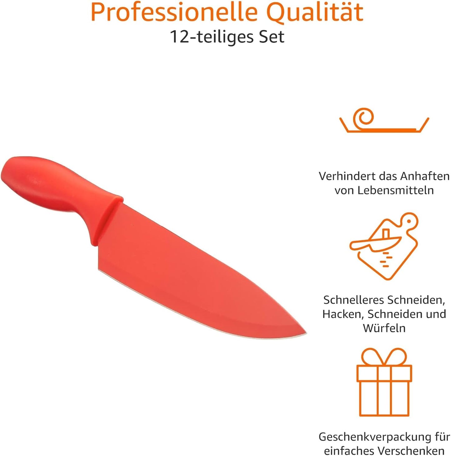 Basics Messer-Set, bunt, 12-teilig