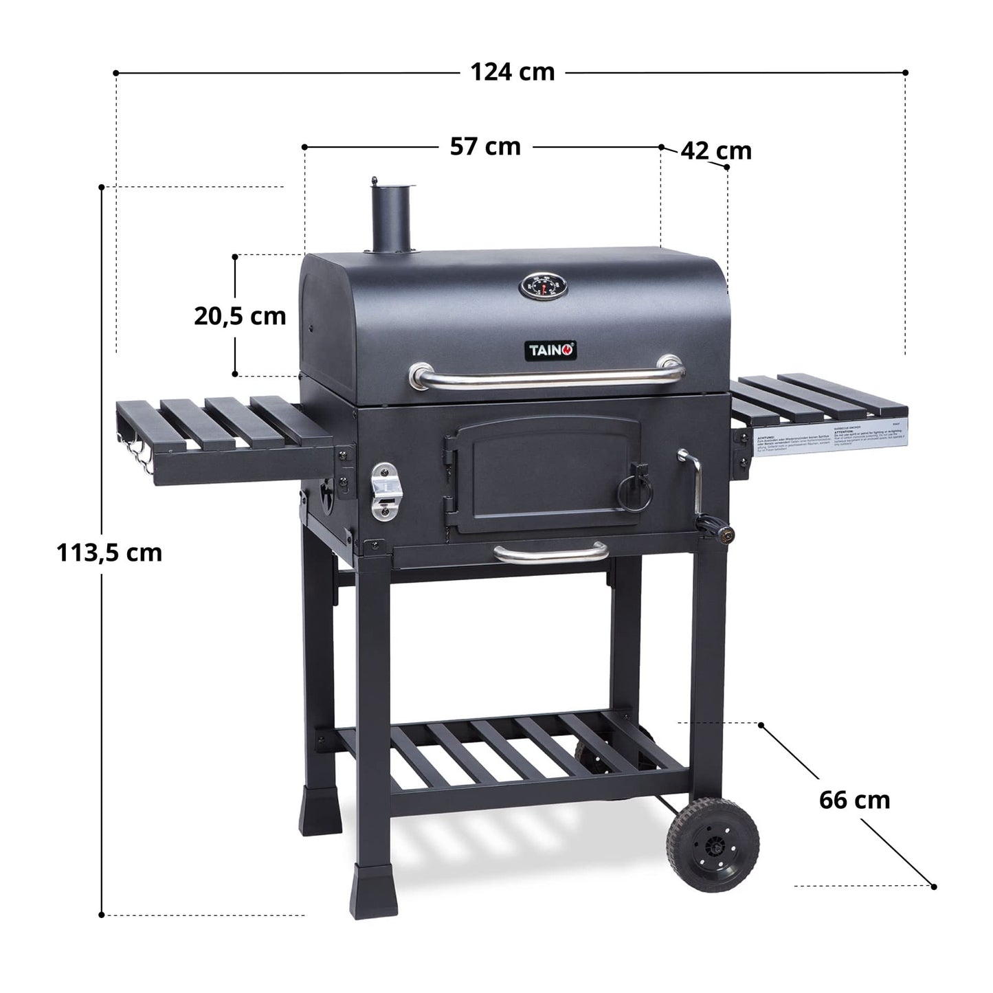TAINO HERO XL BBQ Smoker GRILL CART Charcoal Grill Grill Fireplace Stand Grill Smoker Accessories