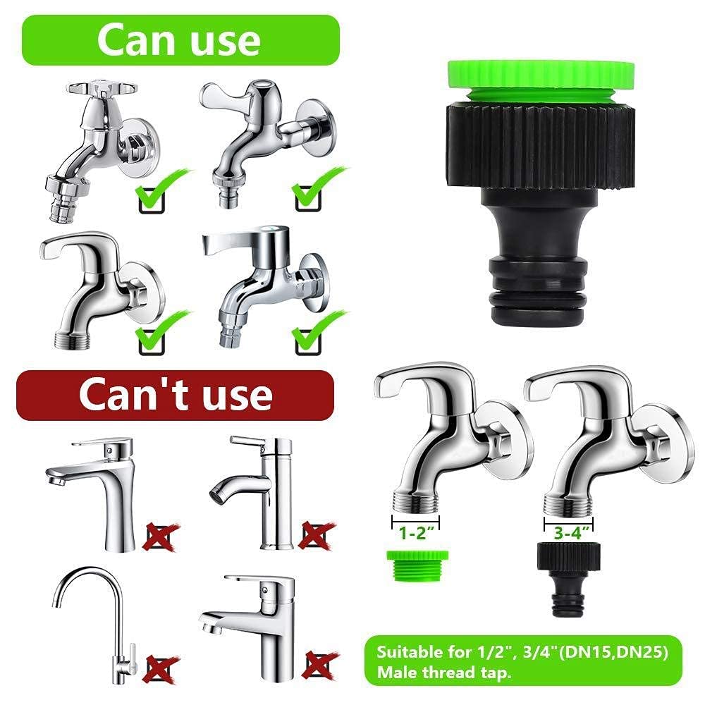 Yiting Gartenschlauch Flexibler 5m 10m 20m 15m 30m 45m 50m 60m, 3-Mal Magischer Flexibel Garten Schlauch Wasserschlauch mit 8 Modi Wassersprühpistole und Adapter 3/4"&1/2" Schlauchverbindungs-Fittings