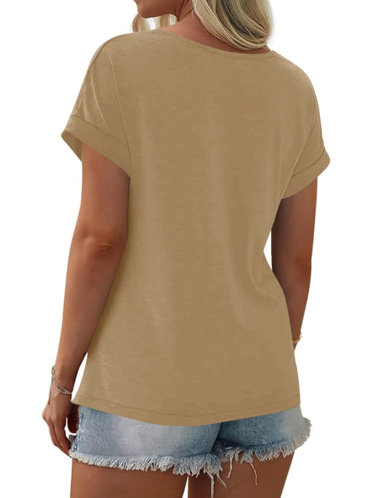 Fisoew Women's T-Shirt – Crew Neck Short Sleeve