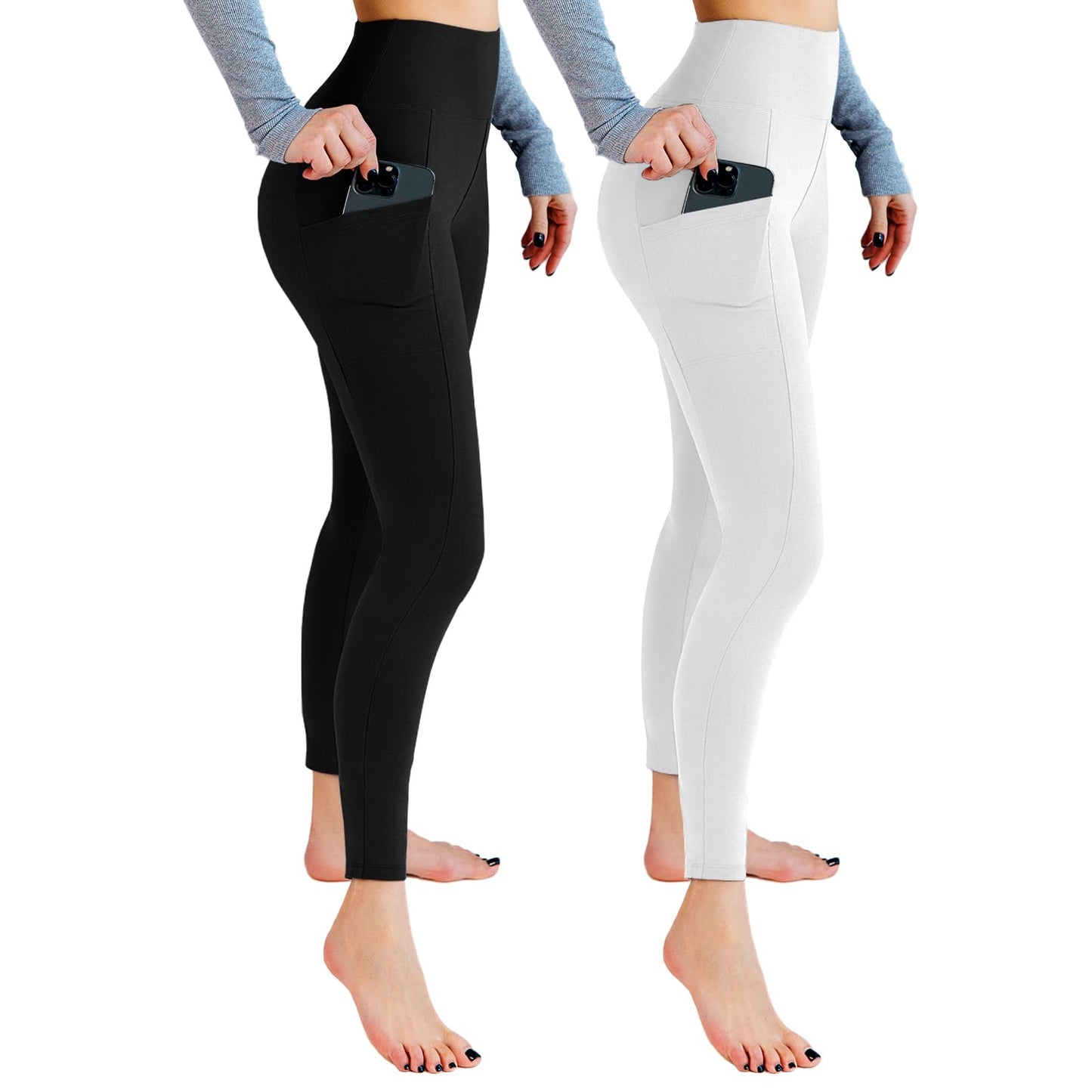 2-Pack Women’s High-Waist Sport Leggings with Pockets
