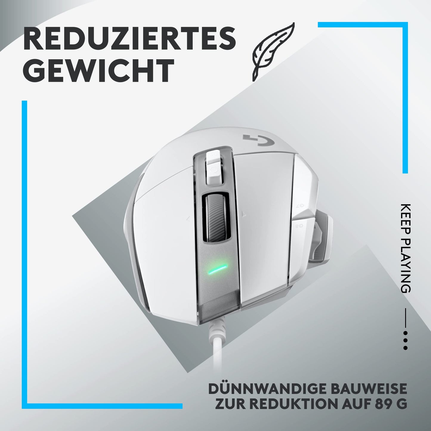 Logitech G502 X Kabelgebundene Gaming-Maus - LIGHTFORCE Hybrid optisch-mechanische Primärschalter, HERO 25K Gaming-Sensor, Kompatibel PC - macOS/Windows - Schwarz