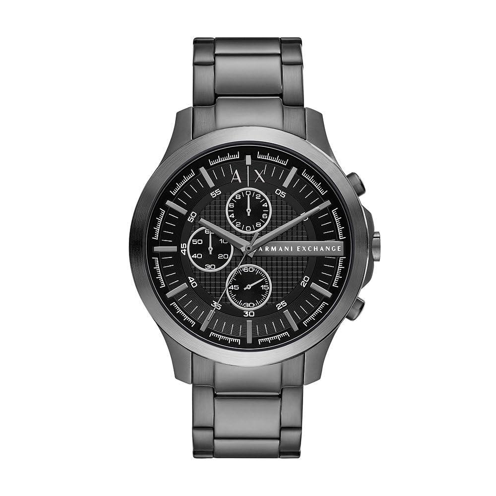 Armani Exchange Watch for Men, Chronograph Movement and 46mm Case Size with Stainless Steel, Leather or Silicone Strap