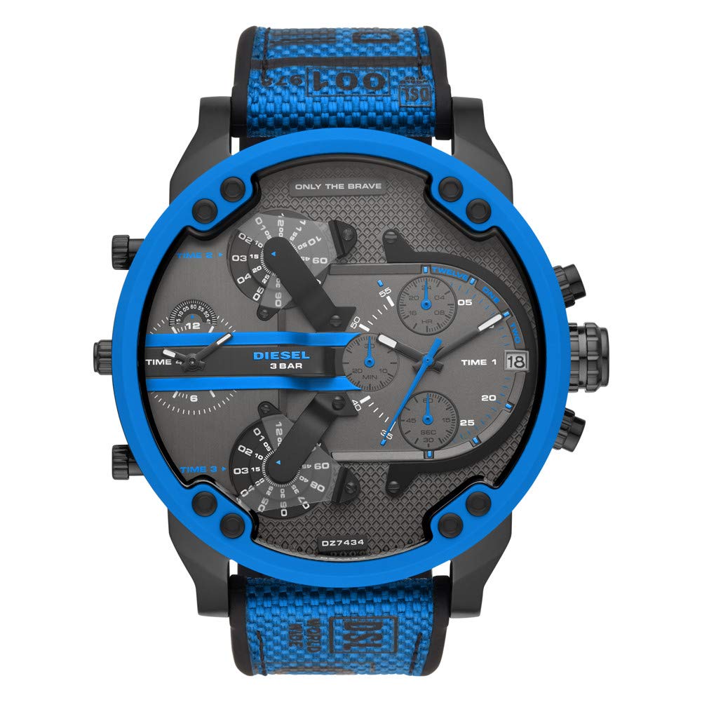Diesel Mr. Daddy Men's Multifunctional Watch with Silicone, Stainless Steel or Leather Strap