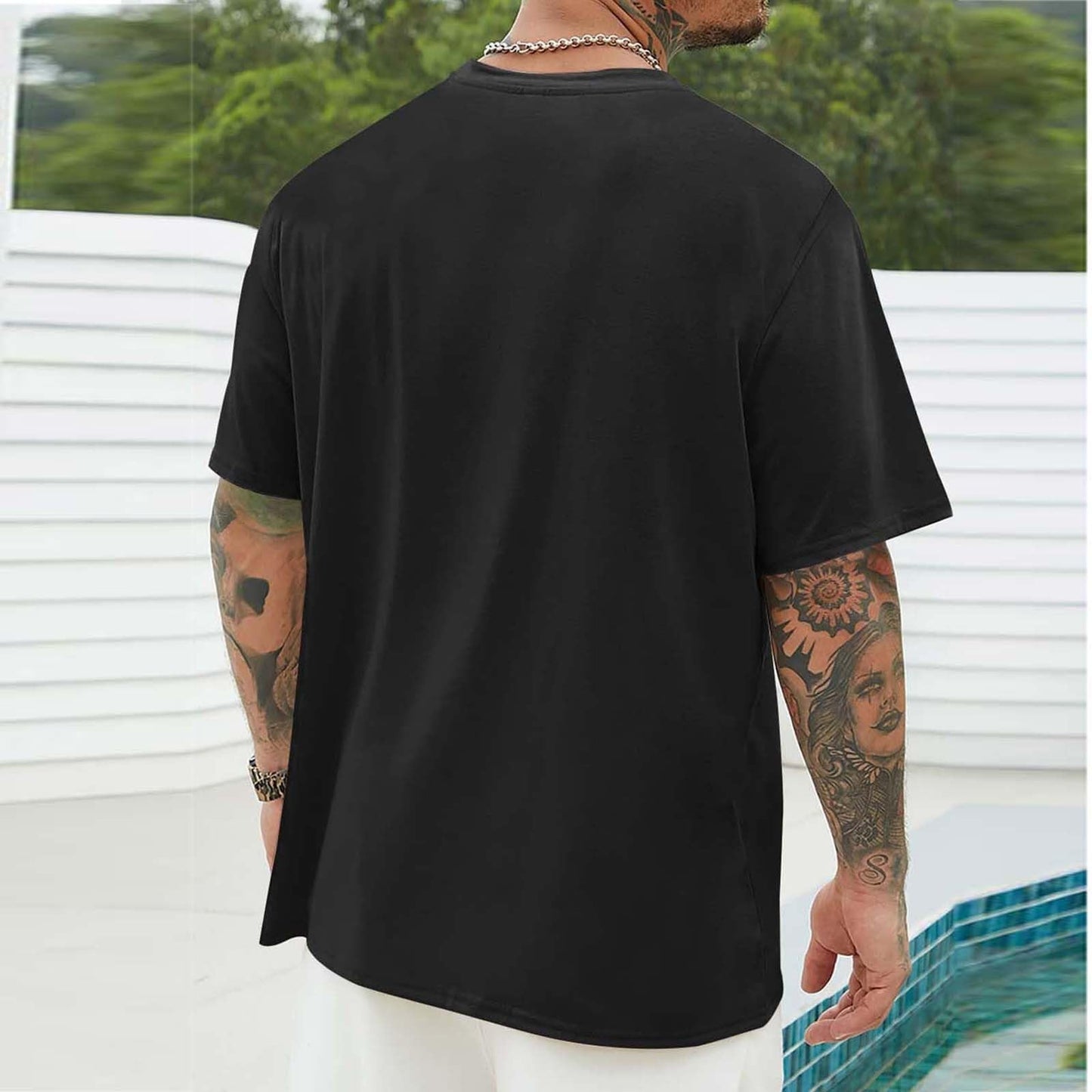 Qixiu Men’s Oversized Vintage T-Shirt