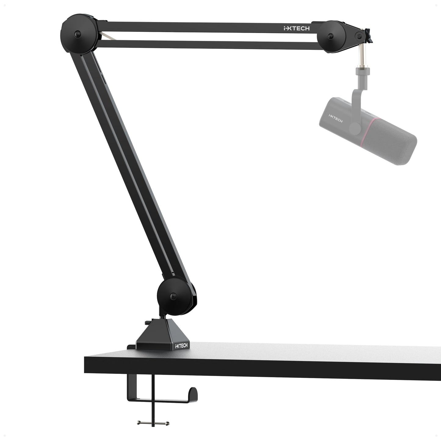 IXTECH Dynamisches Mikrofon mit Nierencharakteristik RGB Gesangsmikrofon USB XLR Studiomikrofon Software Stummschalttaste Microphone für Podcasting Streaming Aufnahme Gaming und Voice-Over Schwarz