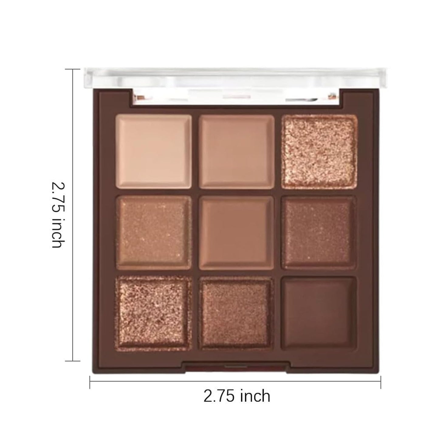 Lilbitty Nude Brown Eyeshadow Palette – Rose Gold & Dark Brown Bronze Highly Pigmented Long-Lasting Cream Eyeshadow for Brown Eyes