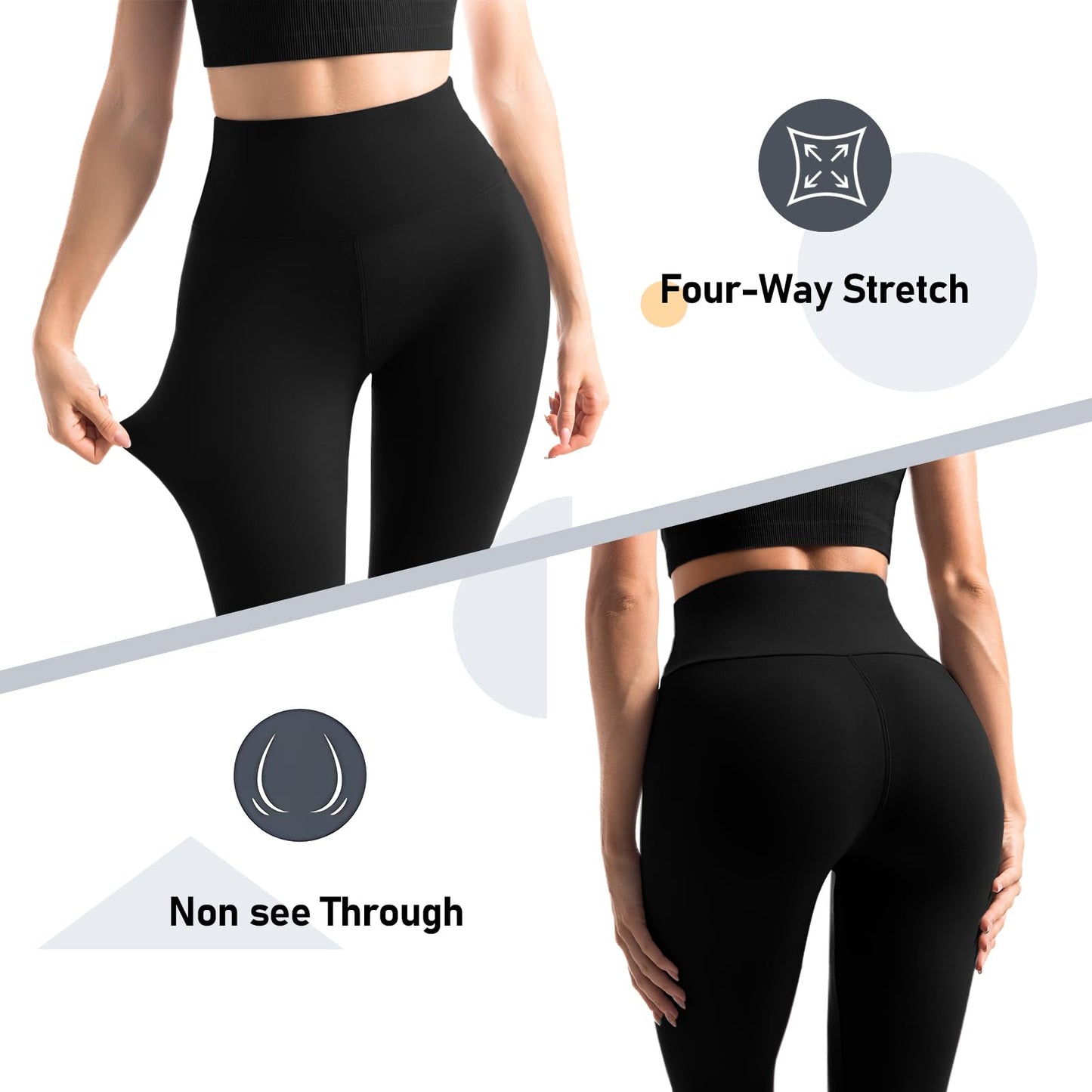 2-Pack Women’s High-Waist Sport Leggings with Pockets