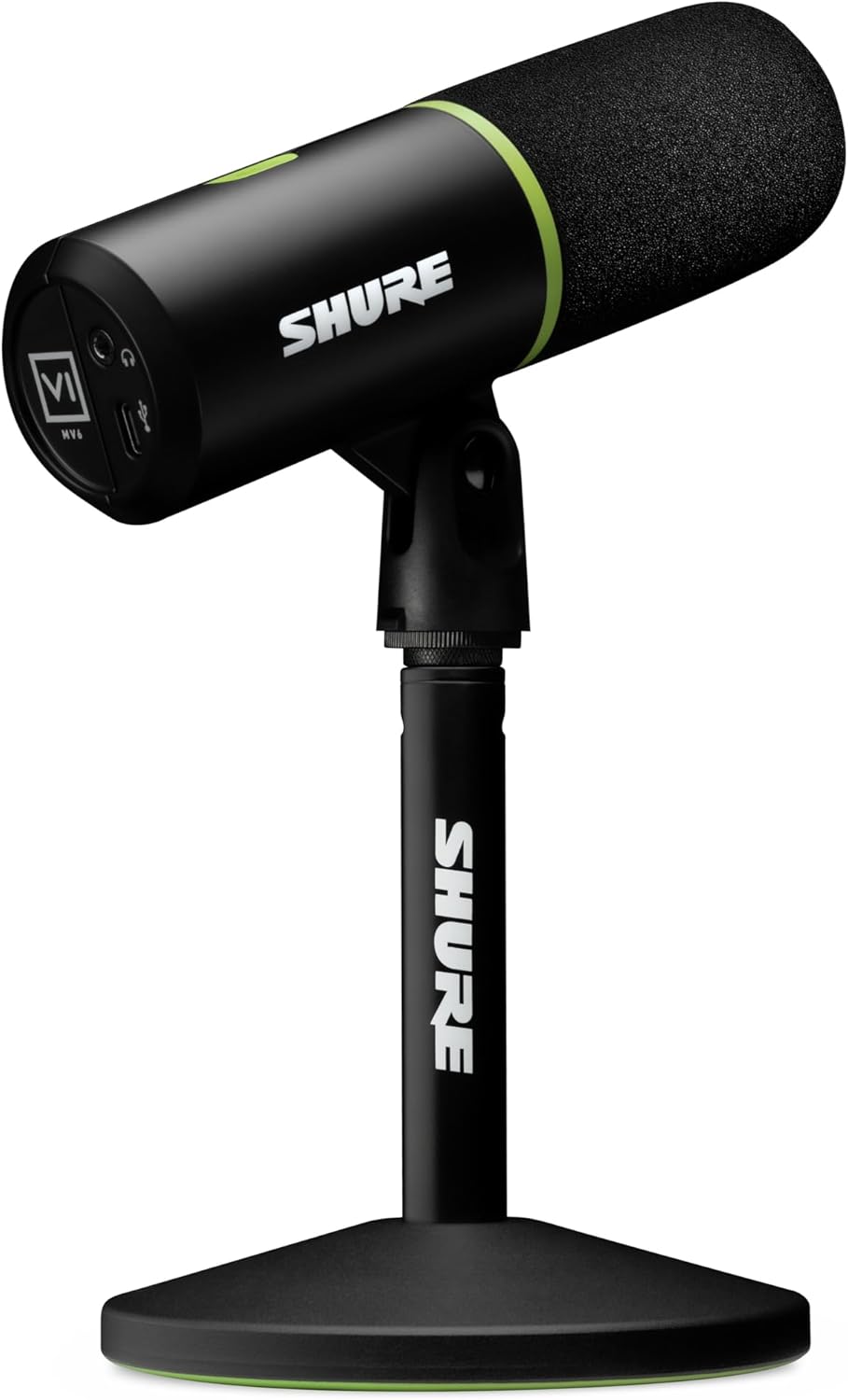 Shure MV6 USB Gaming Mikrofon, USB-C, Dynamisches Mikrofon, Streaming, Digital, für PC Gamer & Streamer