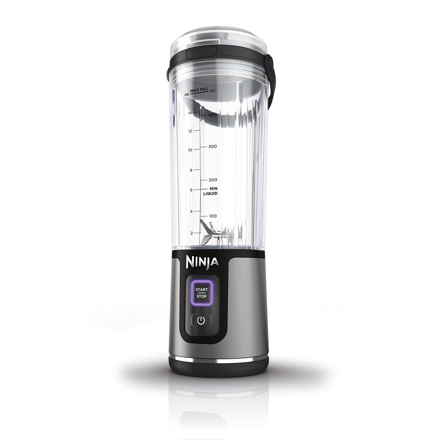 Ninja Blast Tragbarer Mixer / Blender / Smoothie Maker, 530ml Becher, Auslaufsicherer Deckel, Leistungsstarker Mini Standmixer, Kabellos & Wiederaufladbar, Zerkleinert Eis & Obst, Schwarz