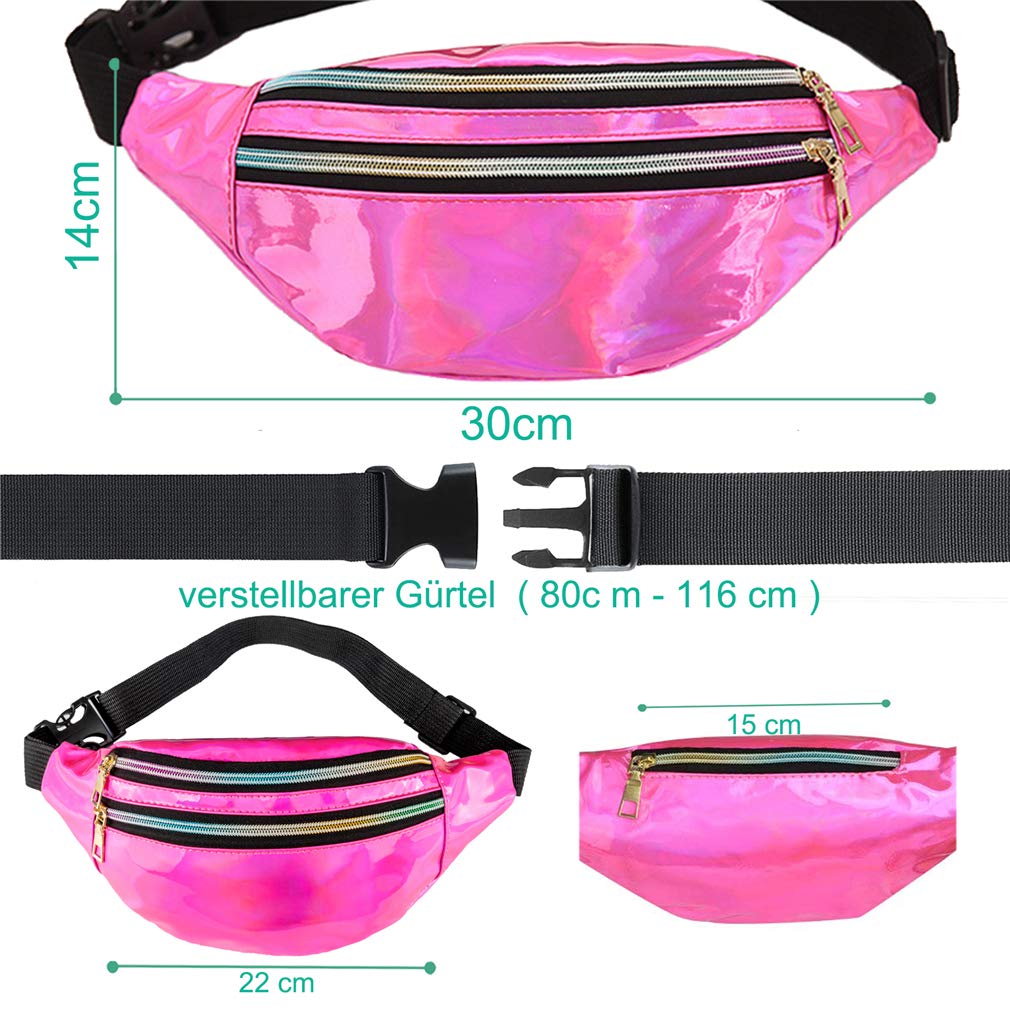 Waterproof Fashion Waist Bag – Reflective Fanny Pack