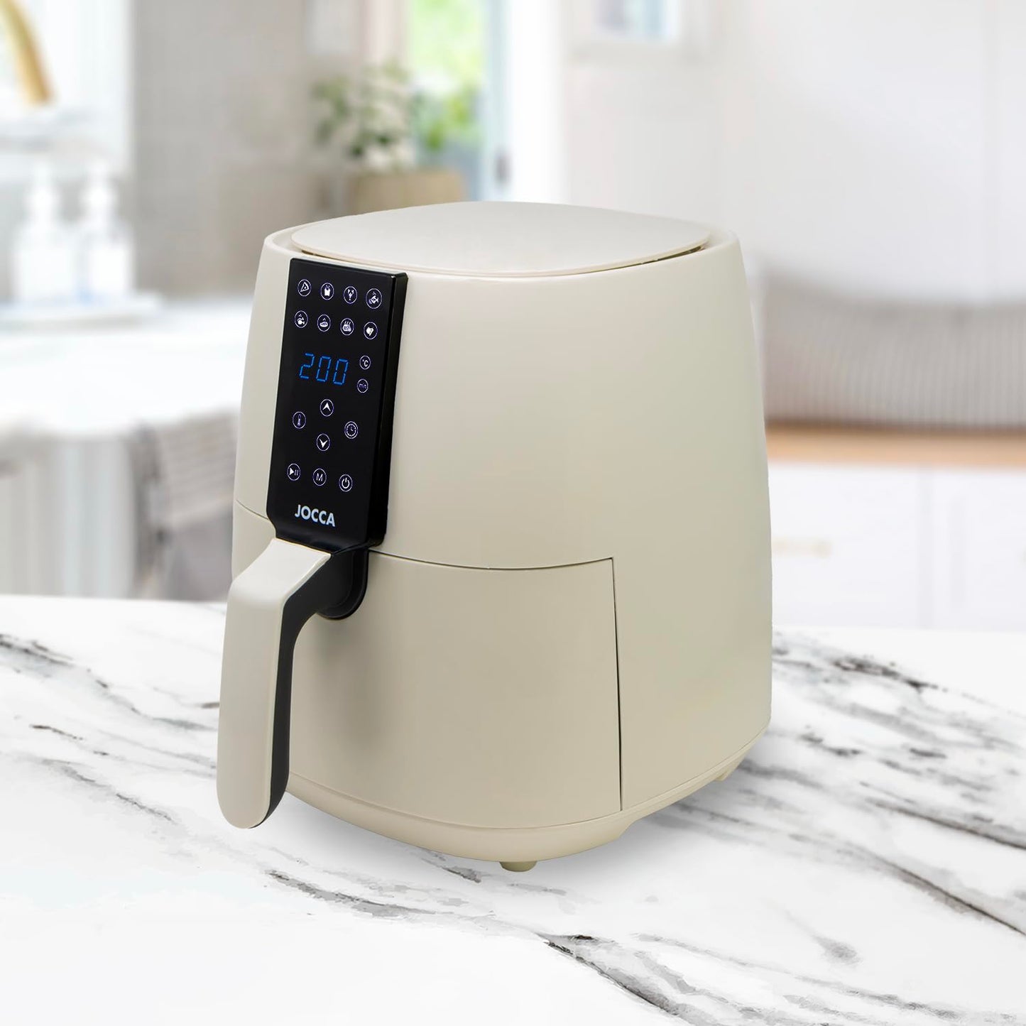 Jocca Heißluftfritteuse Sweet Line, 3,8L Fritteuse, 1450W, 8 Programme, LED Touchscreen, Timer, Rosa