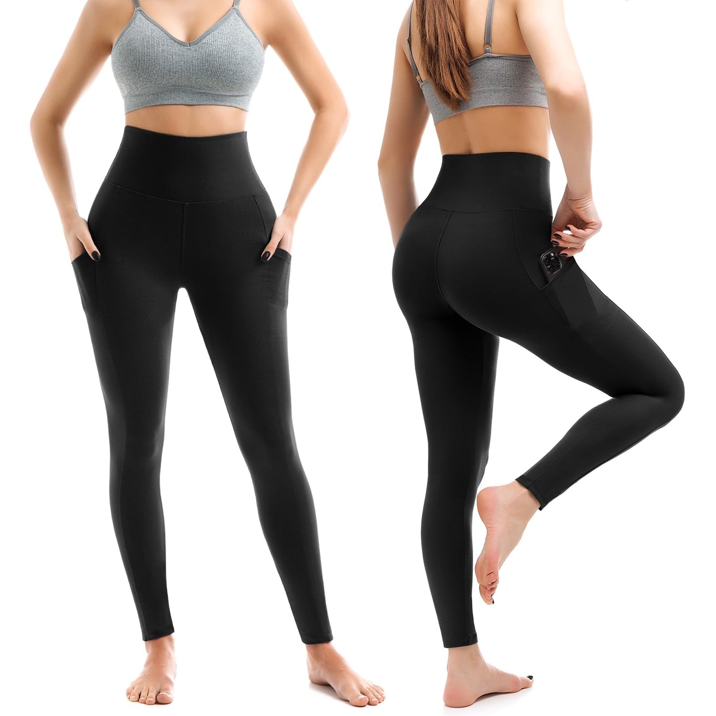 2-Pack Women’s High-Waist Sport Leggings with Pockets