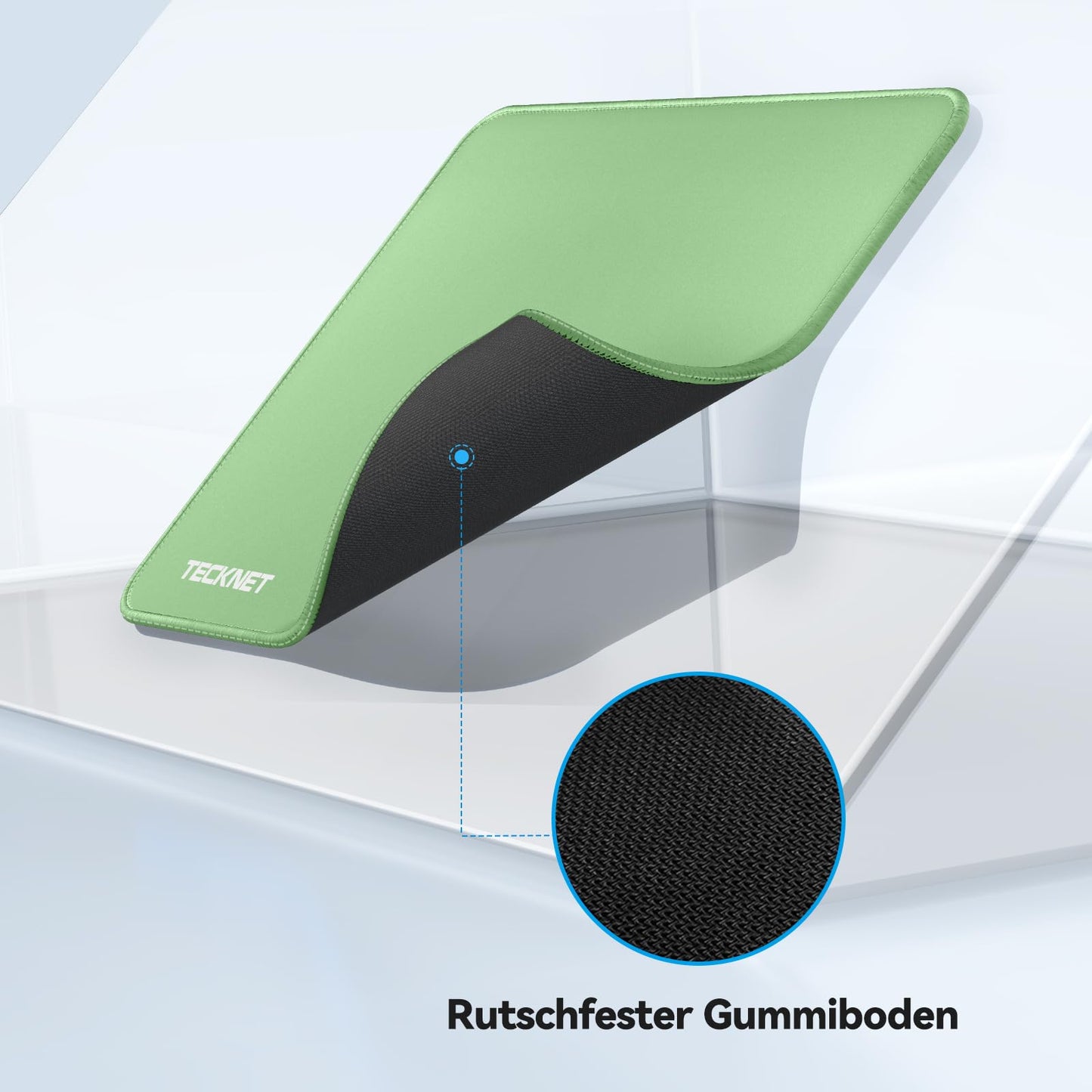 TECKNET Mauspad, 280 x 210 mm Gaming Mousepad mit Wasserdicht und Rutschfester Gummi für PC-Büro, Arbeit, Gaming, Studium, Laptop, Computer, Zuhause-Schwarz