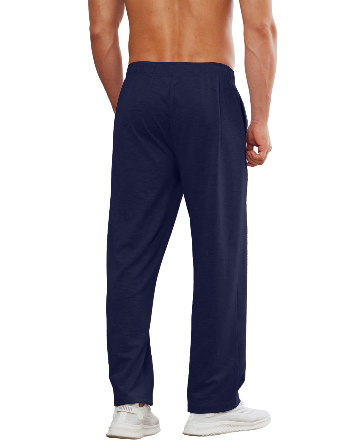 PINSPARK Men's Rehab Joggers with Full-Length Zipper