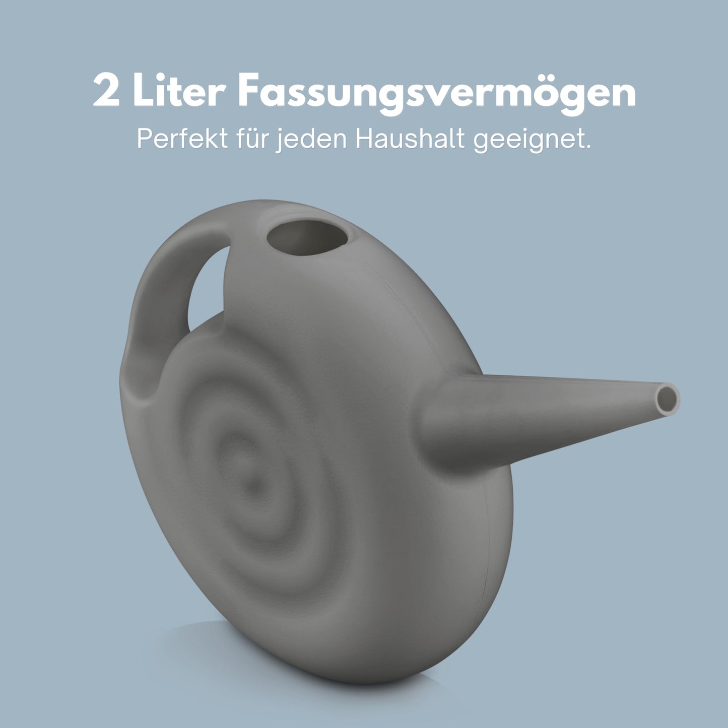 Blowmold.Design Gießkanne in Schwarz – 2 Liter Giesskanne Robust für Innen und Außen - Perfekt für Zimmerpflanzen & Garten