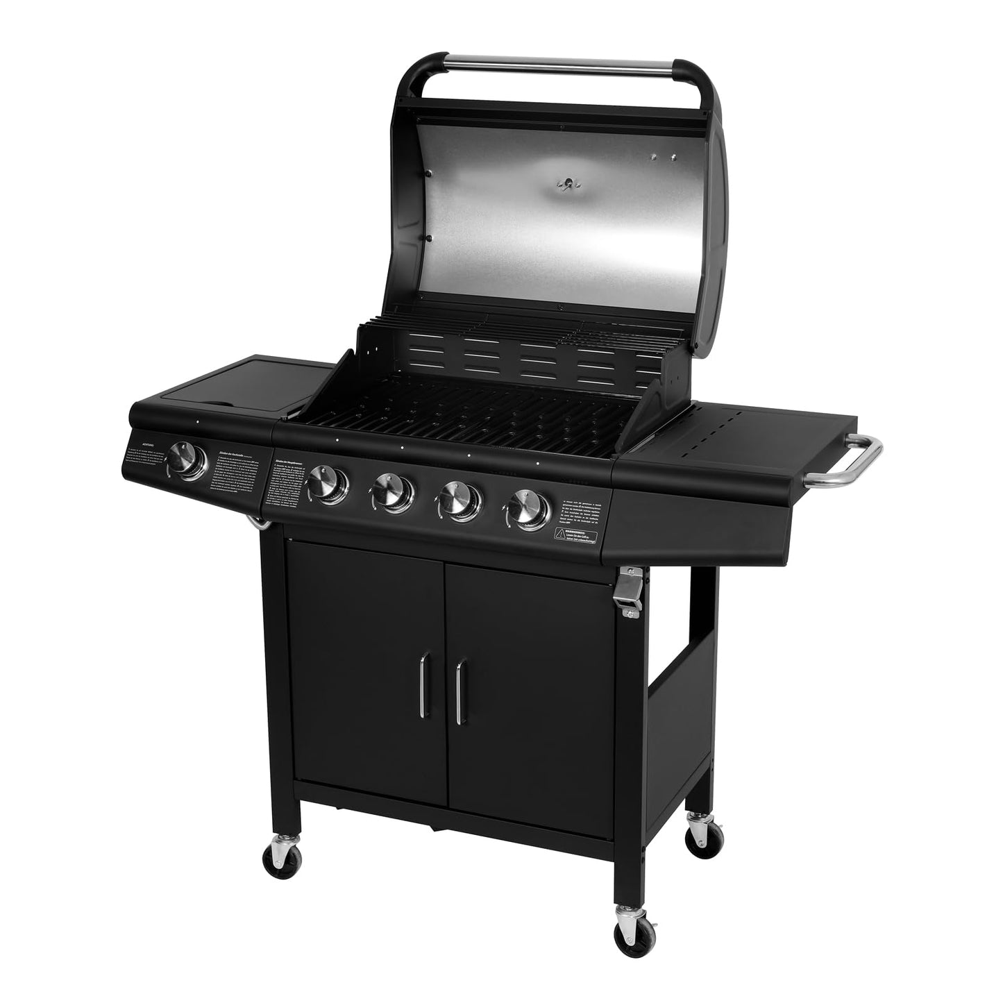 TAINO RED 4+1 Gas Grill Grill Cart BBQ Stainless Steel Burner Gas Grill with Side Burner