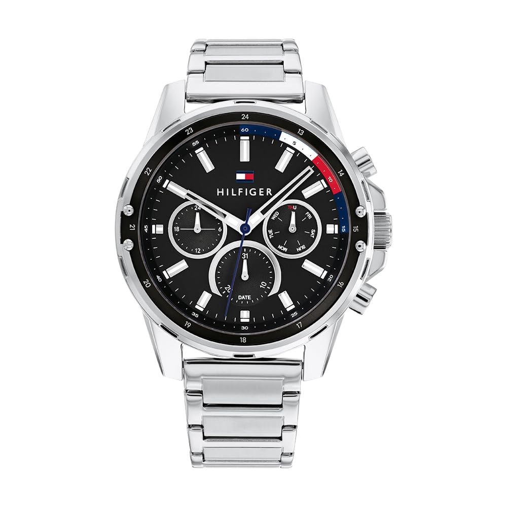 Tommy Hilfiger Multi Zifferblatt Quarz Uhr für Herren mit Edelstahl- oder Silikonarmband